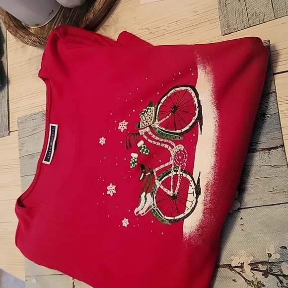 Karen Scott Tops - Karen Scott holiday jersey